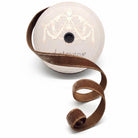Shop For 1in Lush Velvet Dupion Back Ribbon: Walnut Brown (10 Yards)
