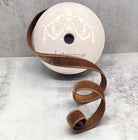 Shop For 1in Lush Velvet Dupion Back Ribbon: Walnut Brown (10 Yards)
