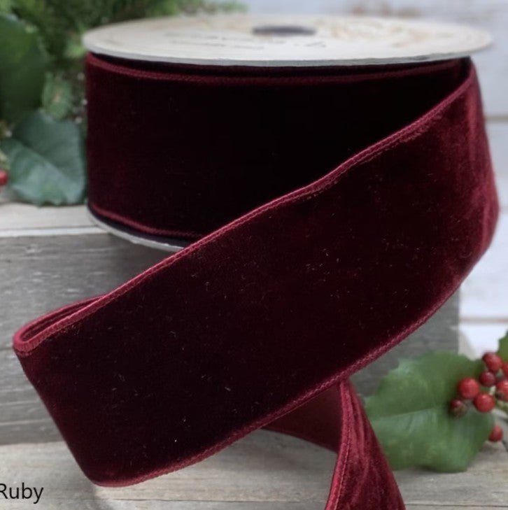 Shop For 1in Lush Velvet Dupion Ribbon: Ruby (10 Yards)