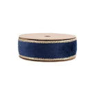 Shop For 1in Reversible Velvet Navy and Gold Ribbon (10 Yards)