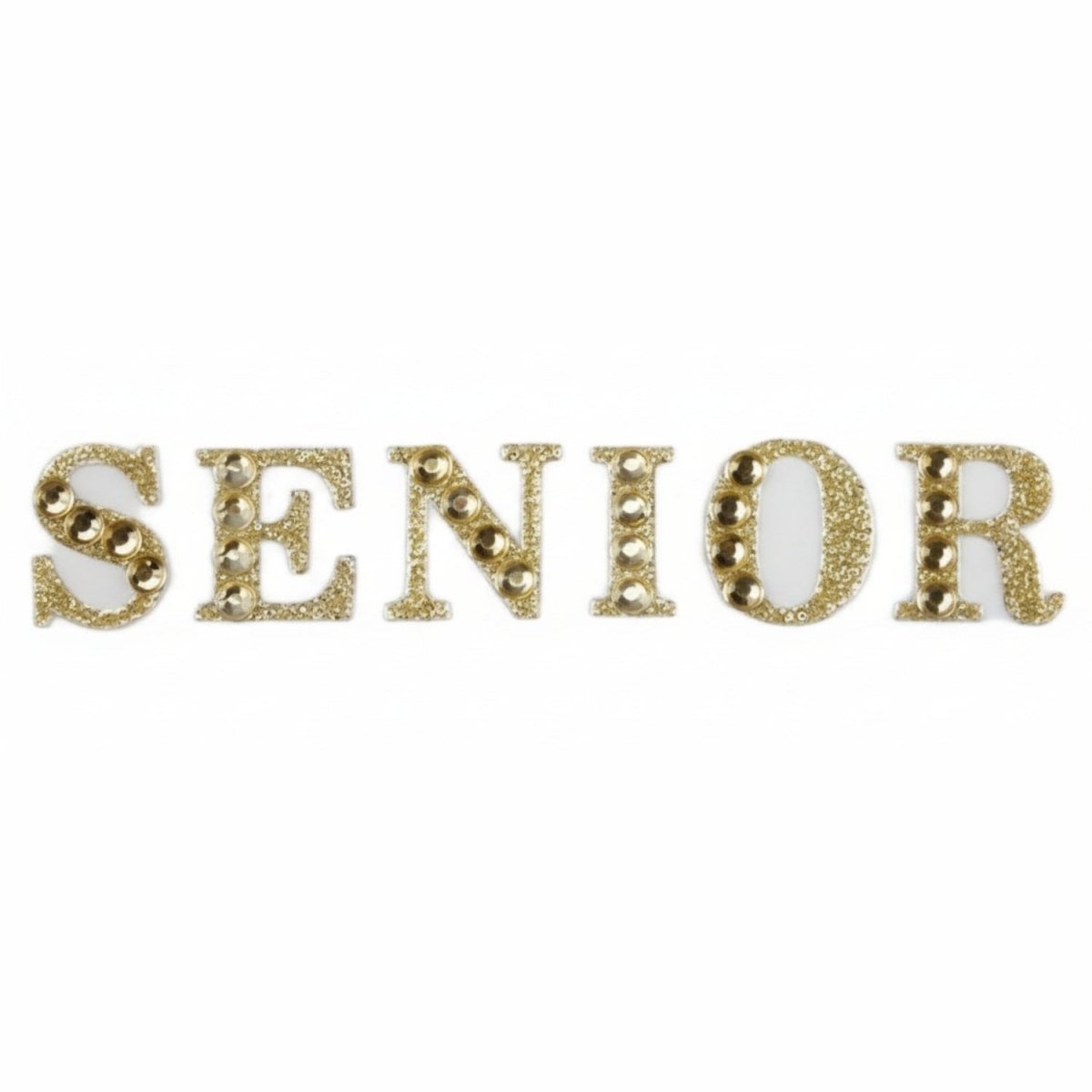 Shop For 1in Senior Sticker Rhinestone Letters: Gold