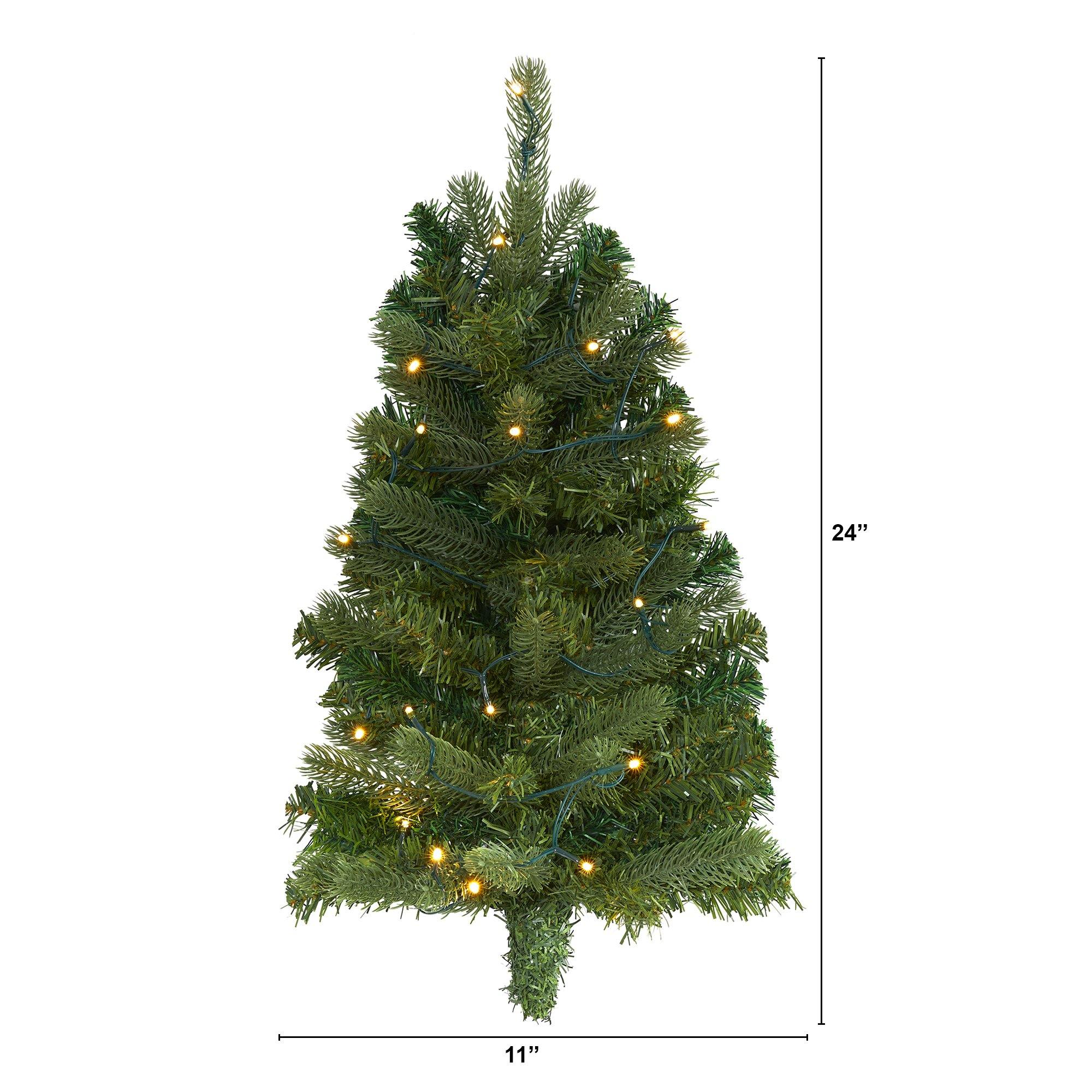 Shop For 2' Flat Back Wall Hanging Artificial Christmas Tree