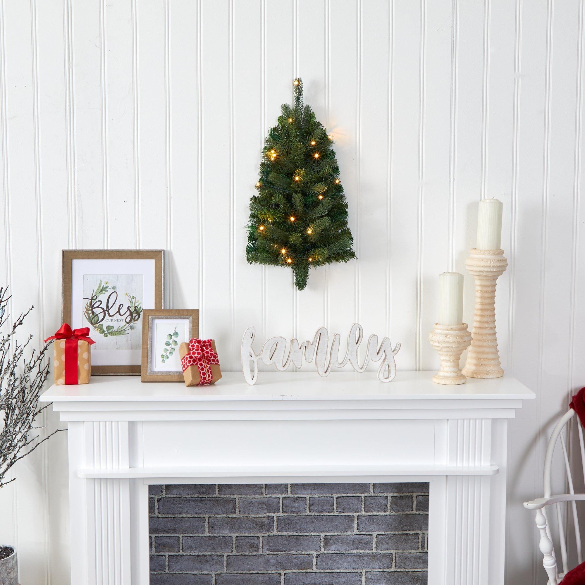 Shop For 2' Flat Back Wall Hanging Artificial Christmas Tree