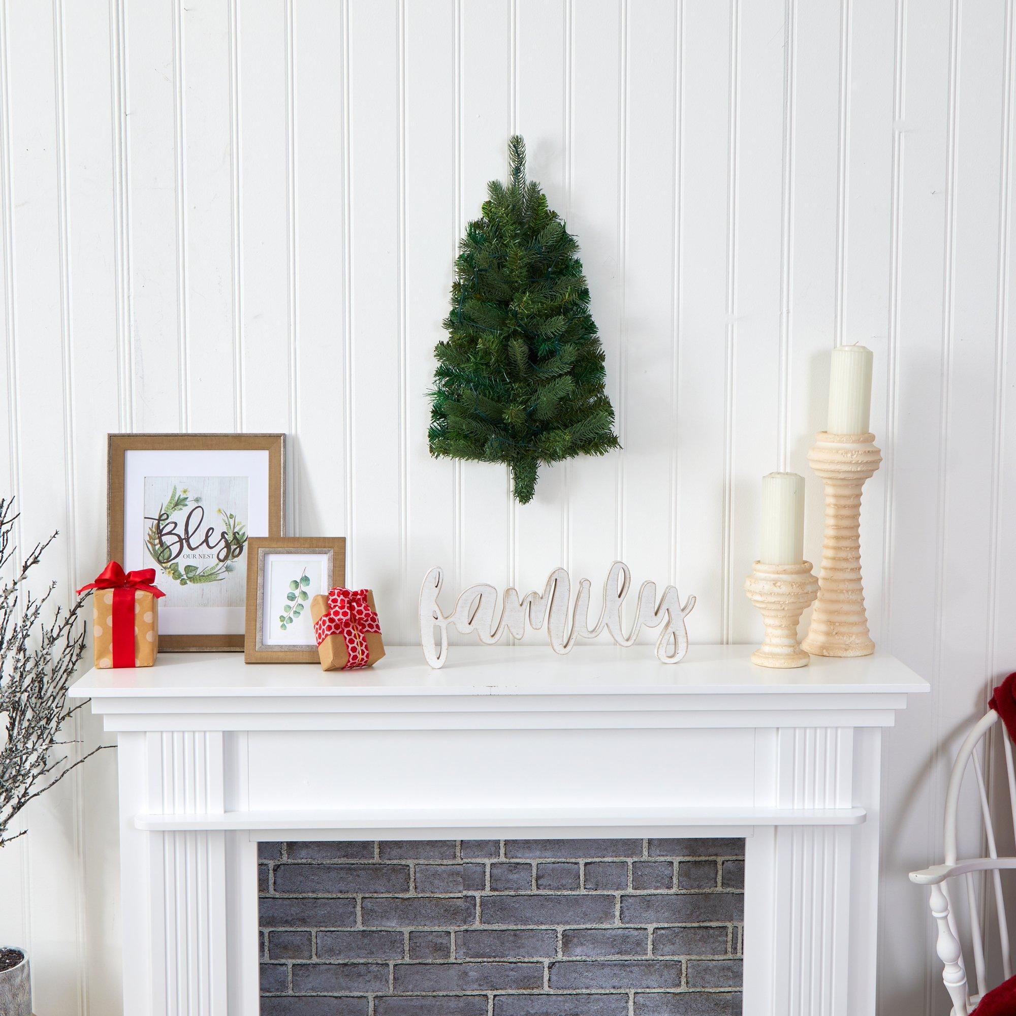 Shop For 2' Flat Back Wall Hanging Artificial Christmas Tree