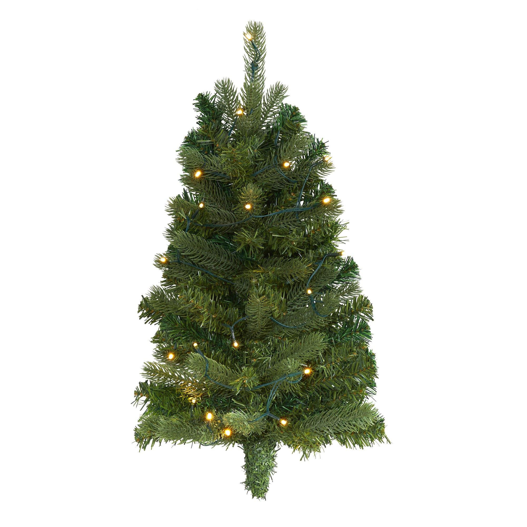 Shop For 2' Flat Back Wall Hanging Artificial Christmas Tree