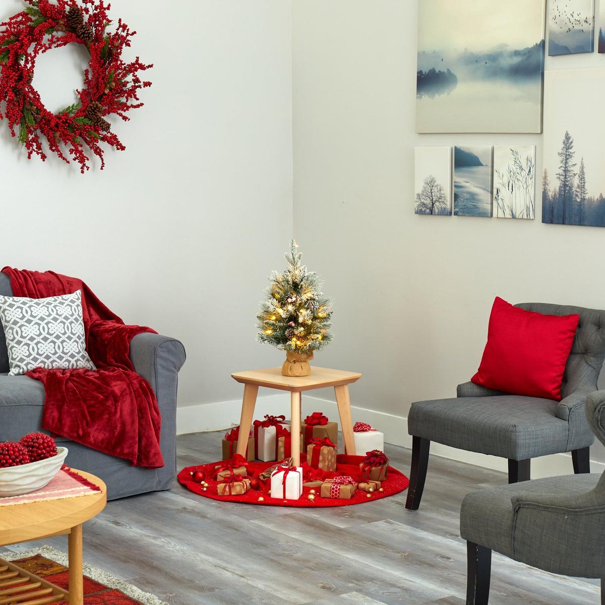 Shop For 2' Flocked Artificial Christmas Tree