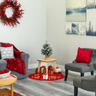Shop For 2' Flocked Artificial Christmas Tree with 30 Clear Lights, 73 Bendable Branches, Pine Cones and Berries