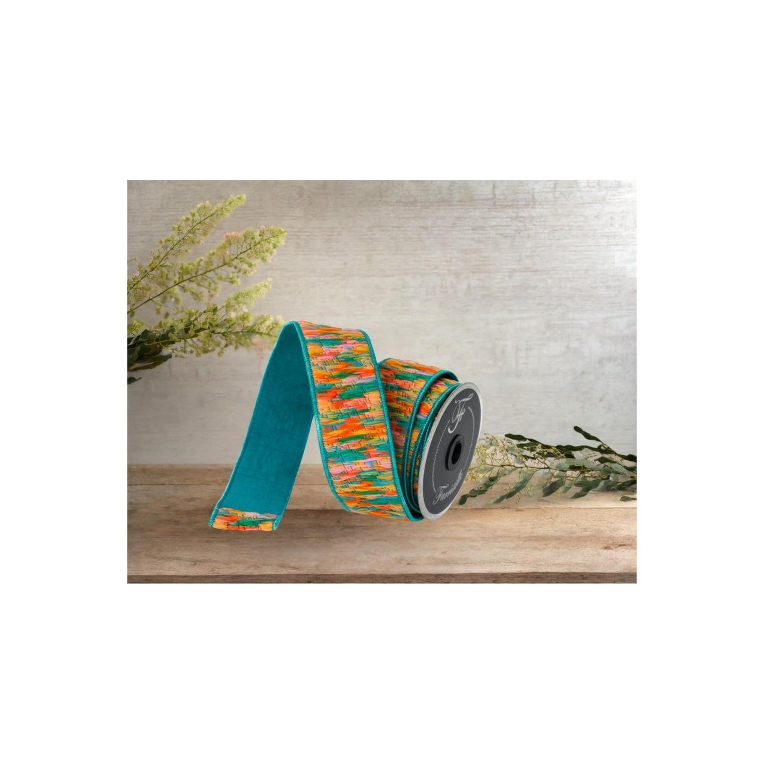 2" Groovy Loom Ribbon: Teal (5 Yards)