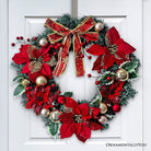 Shop For 20" Christmas Poinsettia Door Wreath