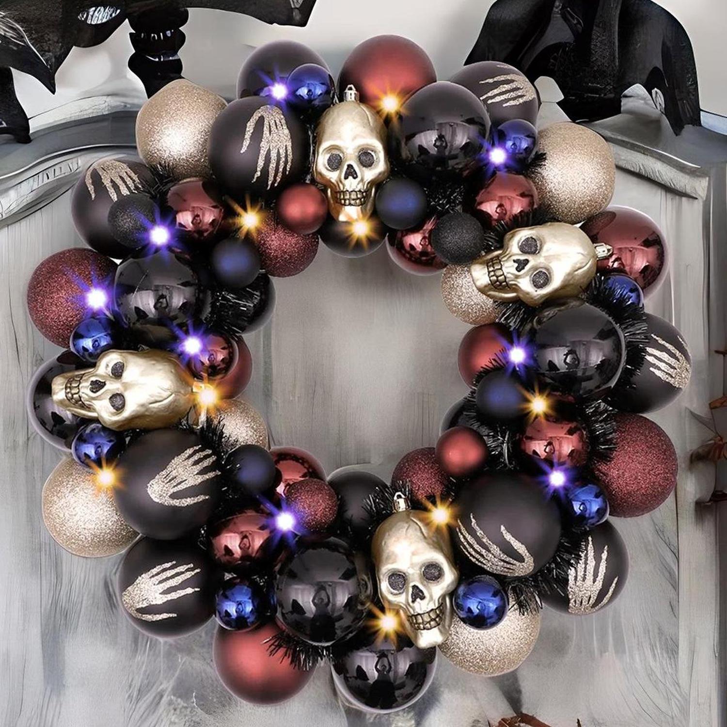 Shop For 20" Creep and Glitter Spooky Door Wreath
