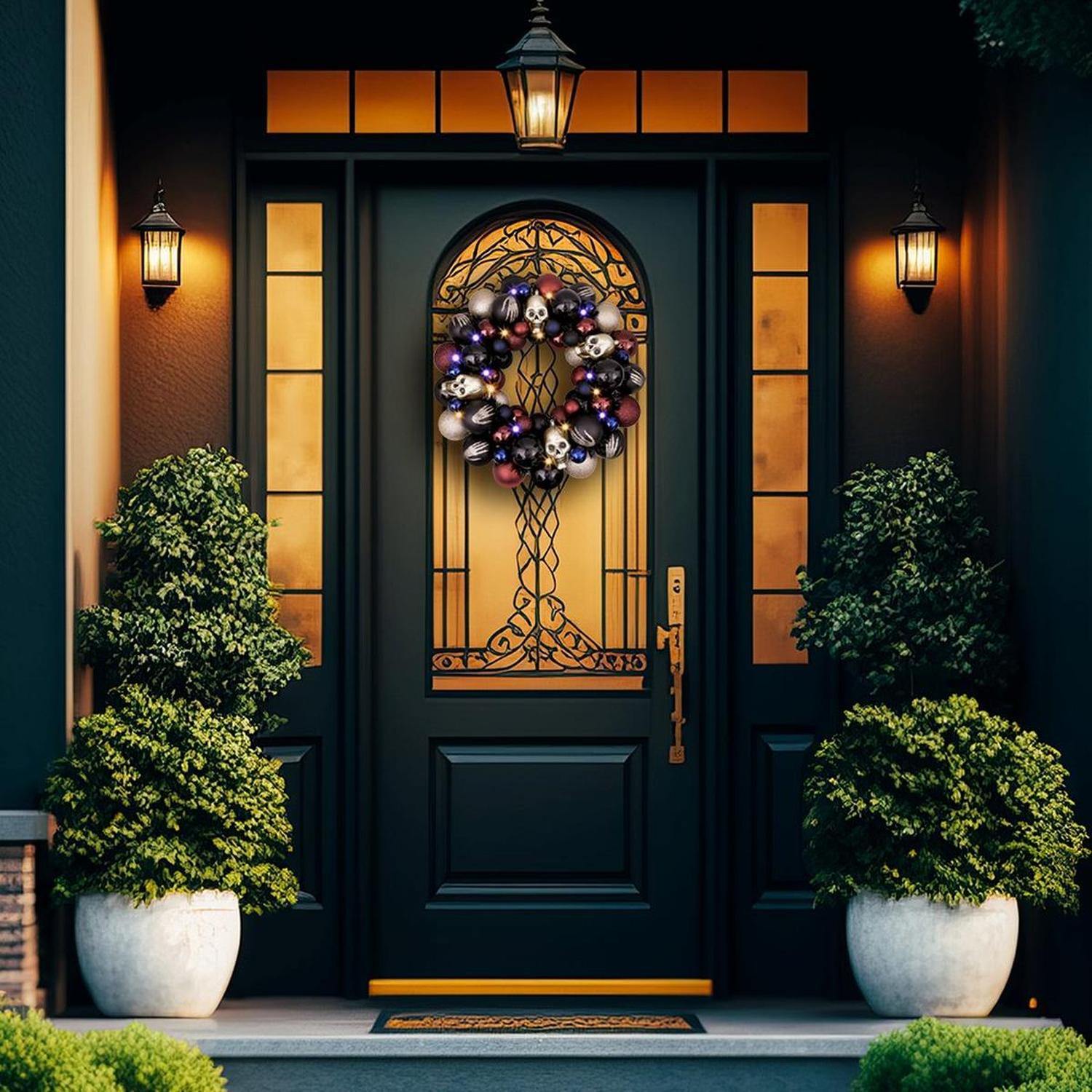 Shop For 20" Creep and Glitter Spooky Door Wreath