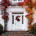 Shop For 20" Crescent Moon Floral Black Cat Door Wreath