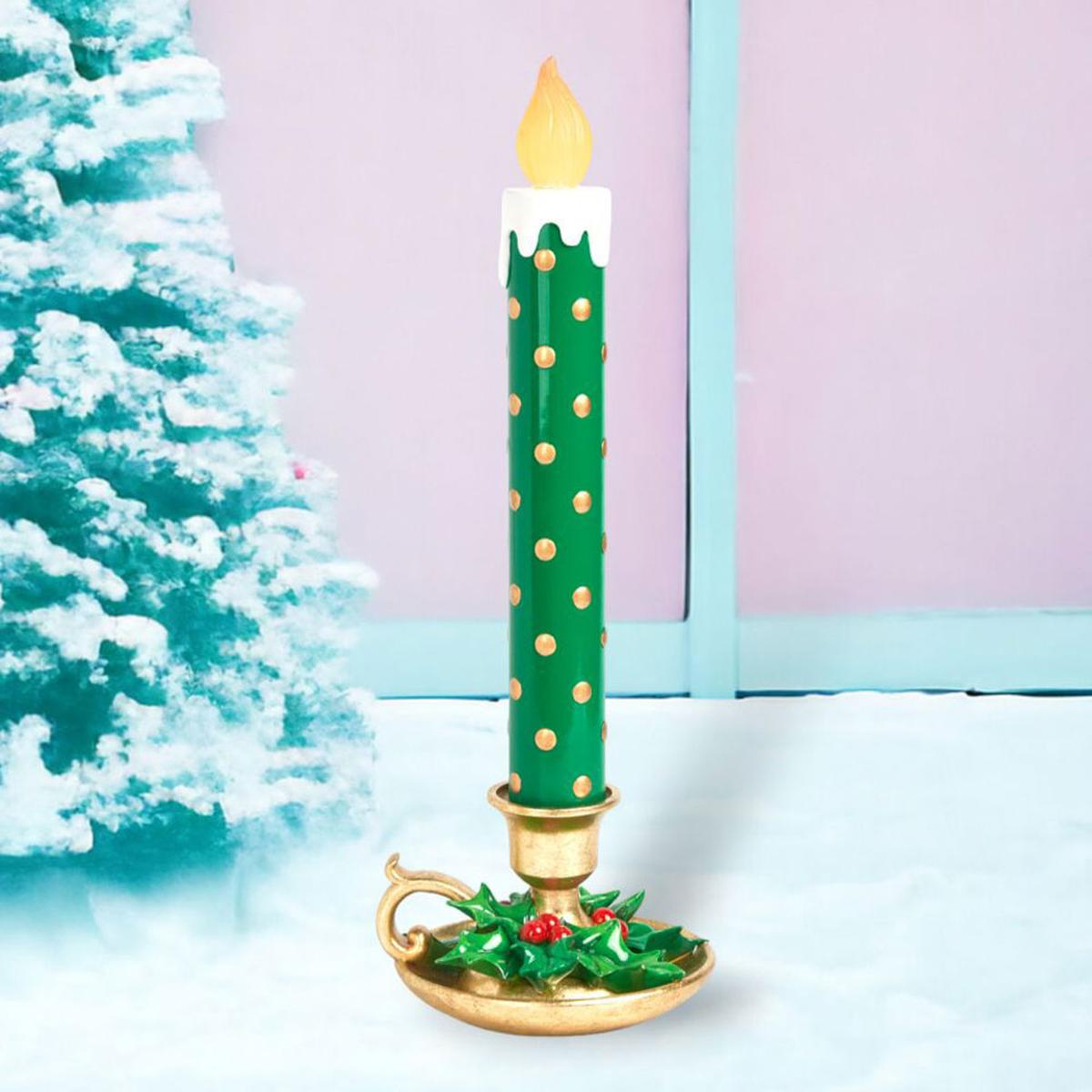 Shop For 20 inch Green LED Candle Stick