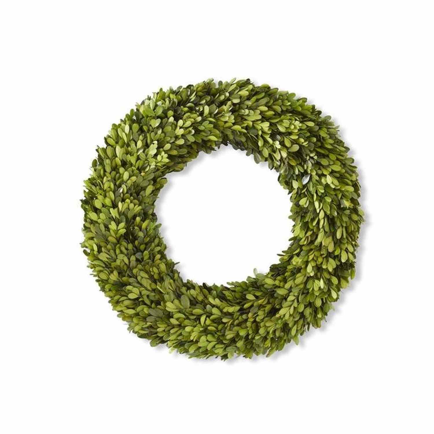 Shop For 20 Inch Round Preserved Natural Boxwood Wreath