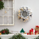 Shop For 20” LED Flocked Artificial Christmas Wreath
