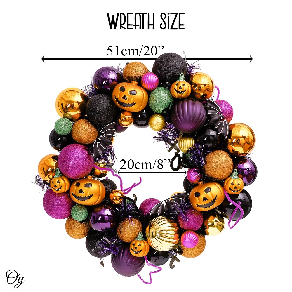 Shop For 20" Spooktacular Halloween Bauble Wreath