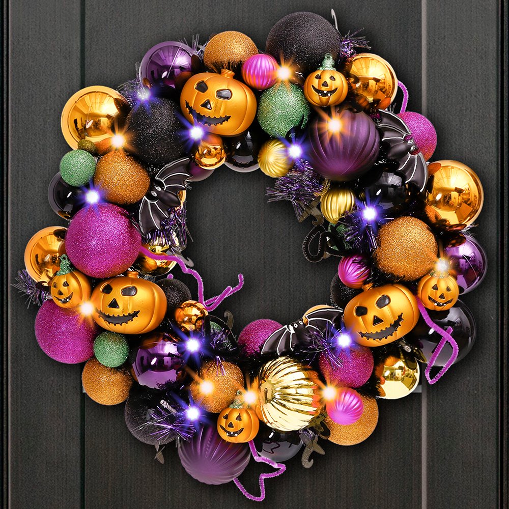 Shop For 20" Spooktacular Halloween Bauble Wreath