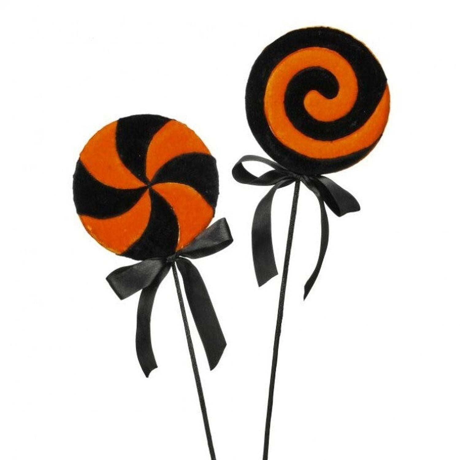 Shop For 20" Velvet Stripe Halloween Lollipop (Asst of 2)