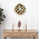 Shop For 20” White & Pink Rose Artificial Wreath