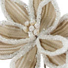 Shop For 20in Brown Frosted Poinsettia Stem