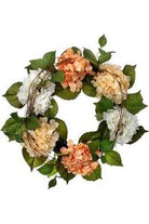 Shop For 20in Coral and Cream Hydrangea Spring Wreath