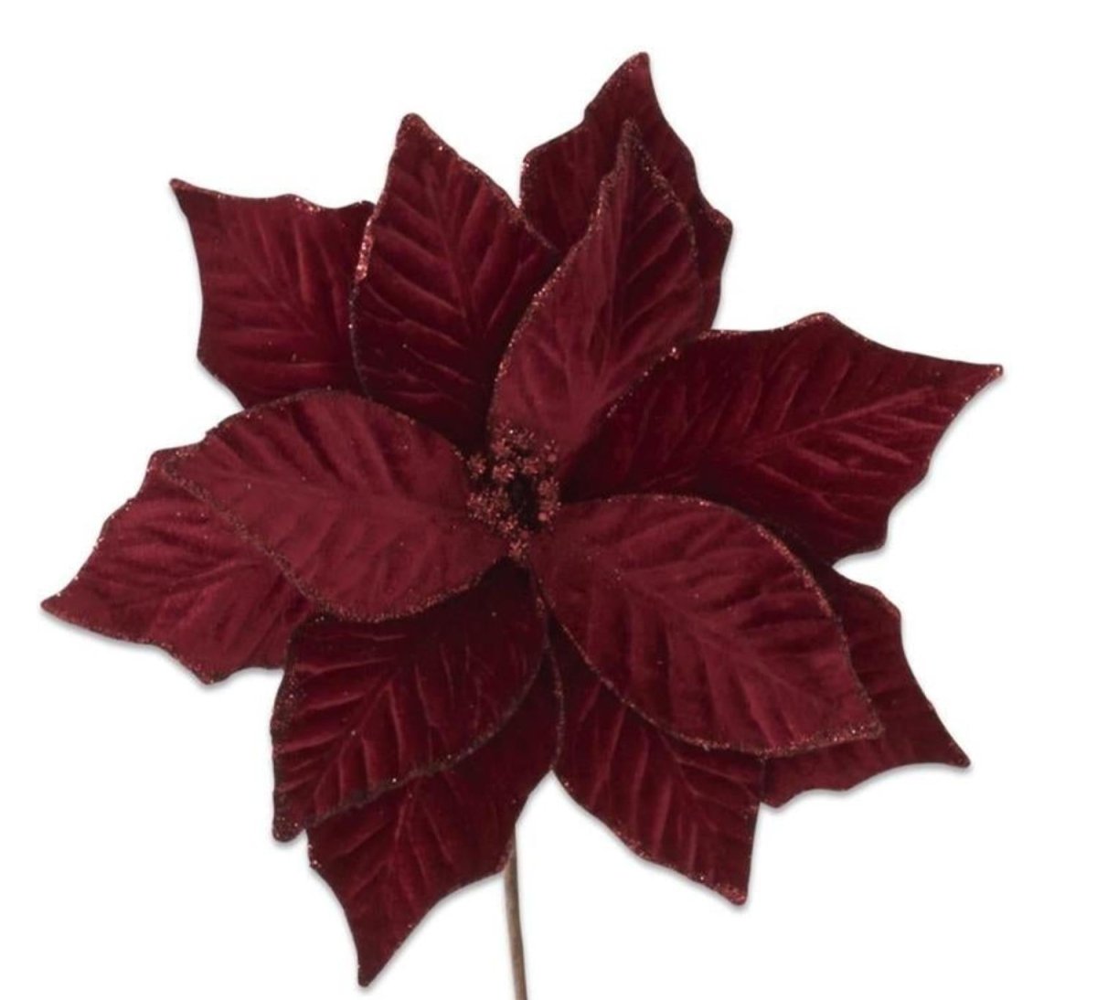 Shop For 20in Dark Red Poinsettia Stem
