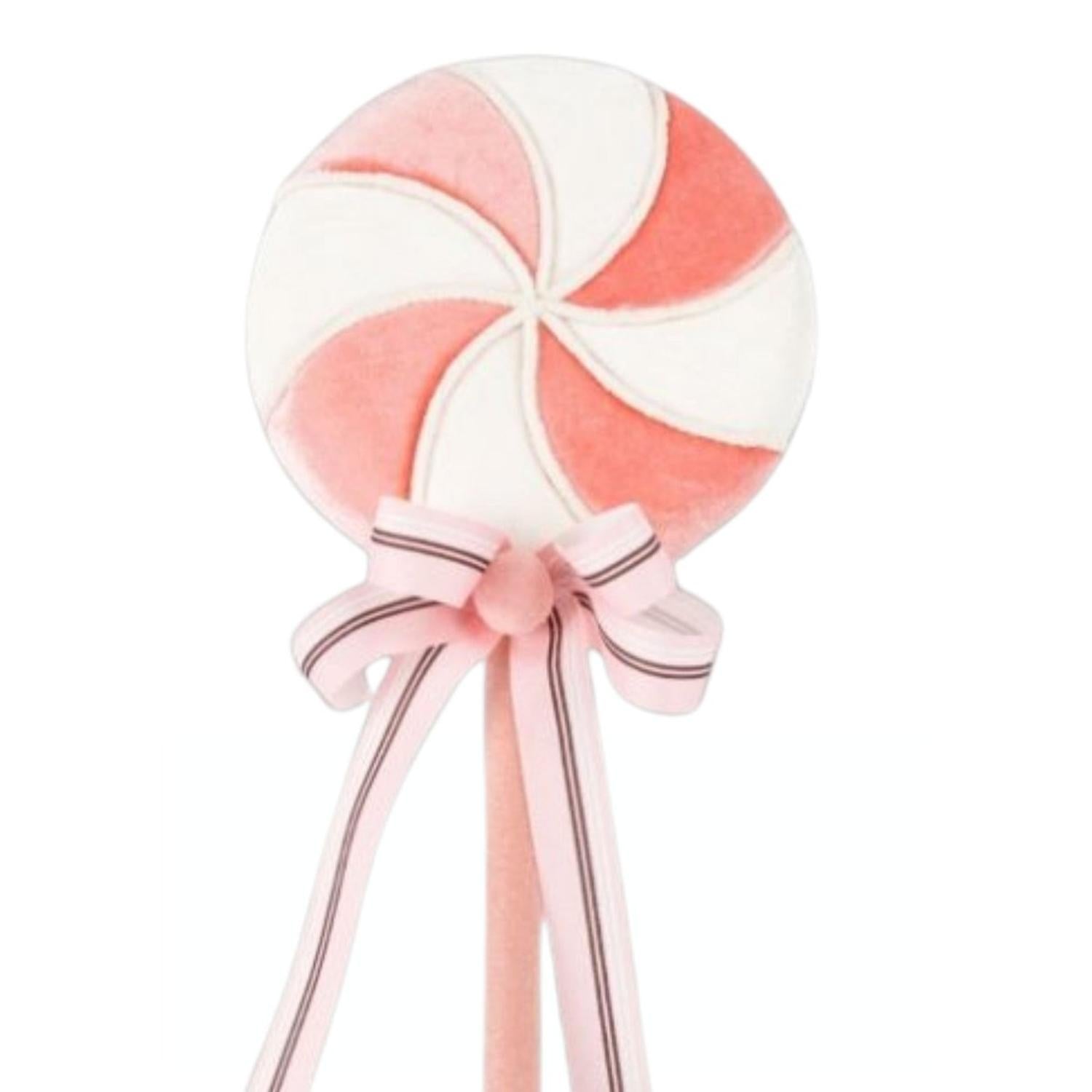 20in Pink and White Swirl Lollipop