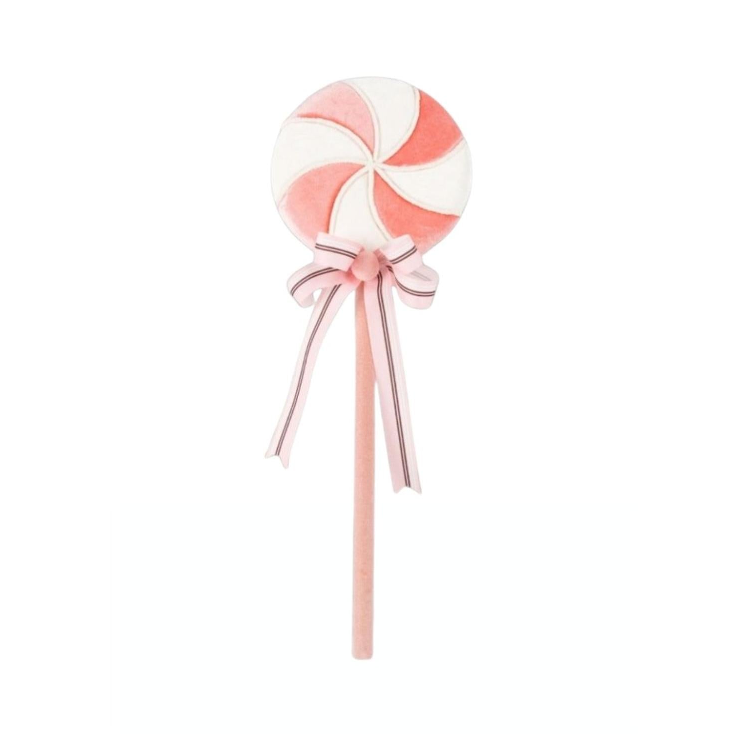 20in Pink and White Swirl Lollipop