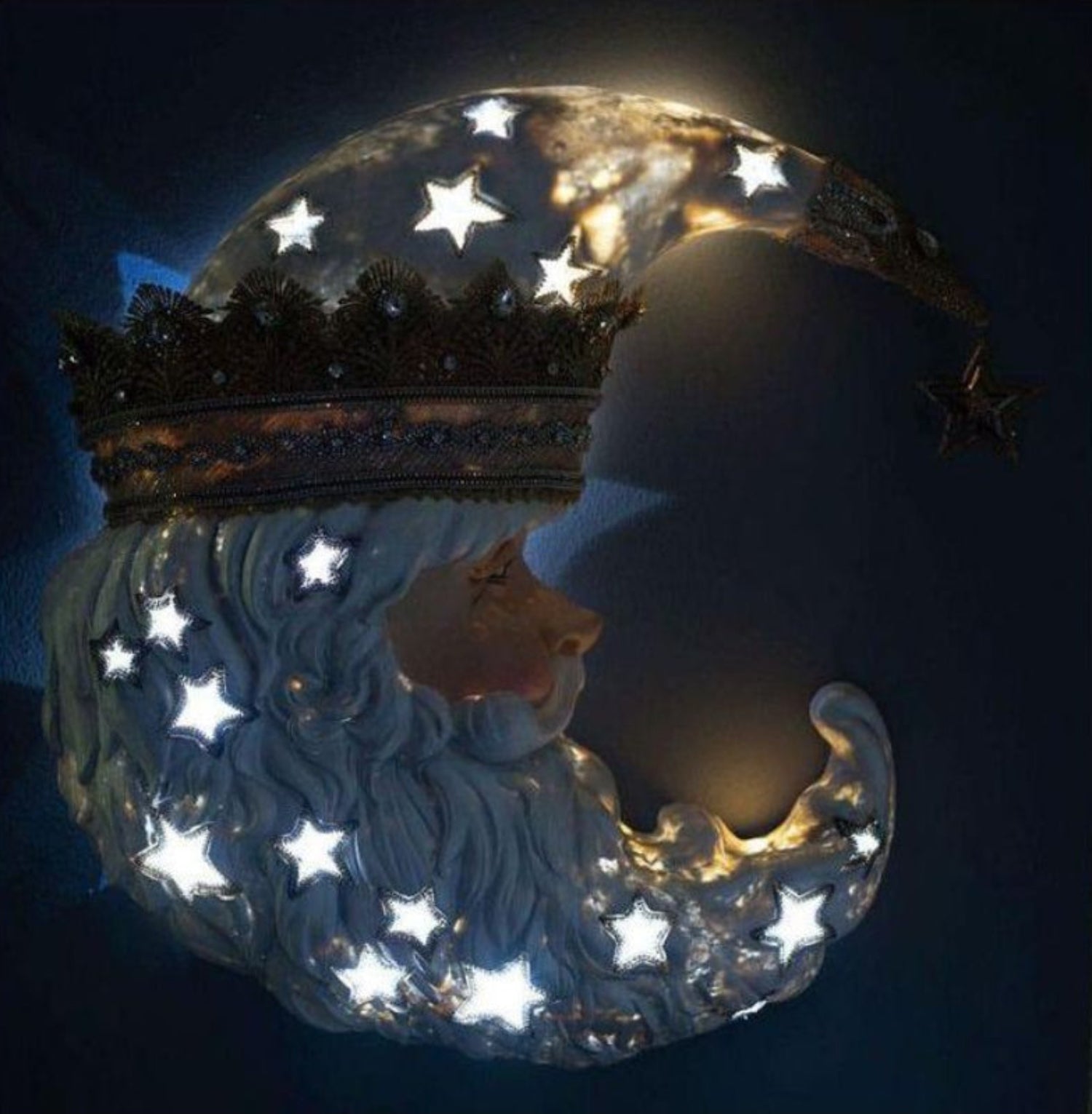 Shop For 21" Celestial Santa Wall Mask with Lights