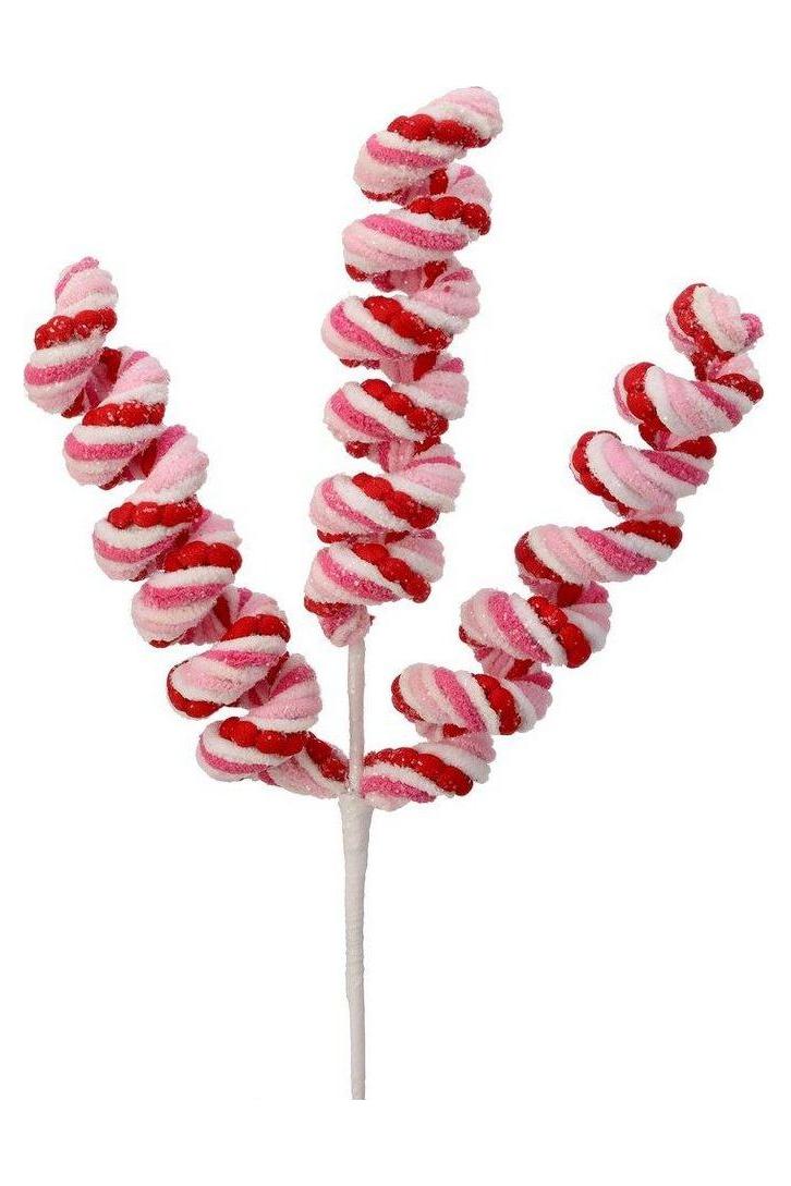 Shop For 21" Chenille Frosting Swirl Stem: Pink/Red