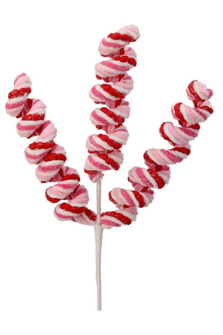 Shop For 21" Chenille Frosting Swirl Stem: Pink/Red