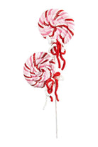 Shop For 21" Chenille Glitter Lollipop Spray Pink/Red at Michelle's aDOORable Creations