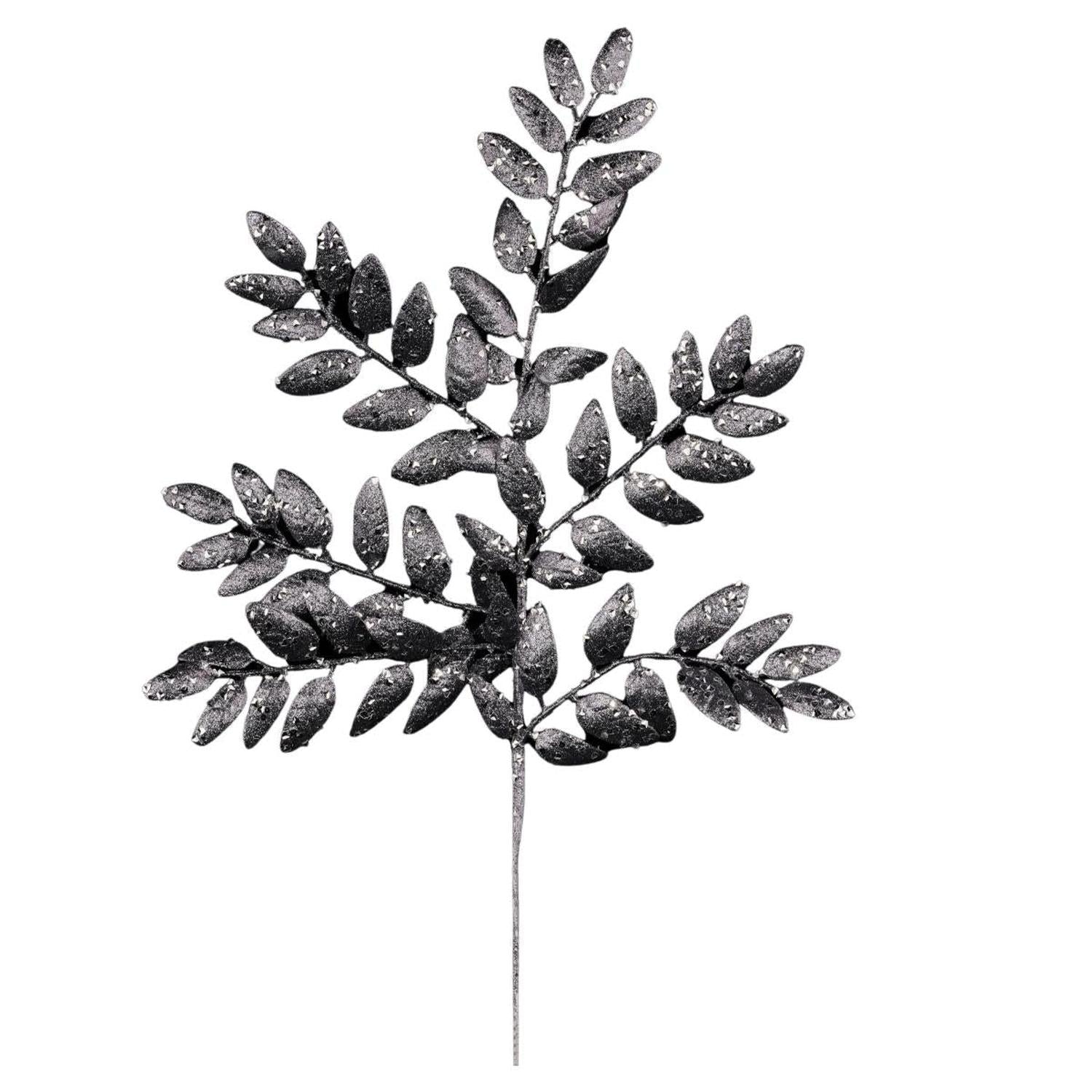 21" Glitter Honey Locust Spray: Smoke Blue