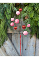 Shop For 21" Glittered Ball Spray: Pink and Red