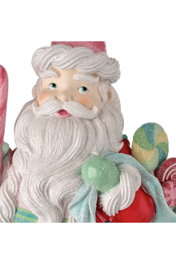 Shop For 21" Resin Pastel Peppermint Candy Santa