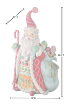 Shop For 21" Resin Pastel Peppermint Candy Santa