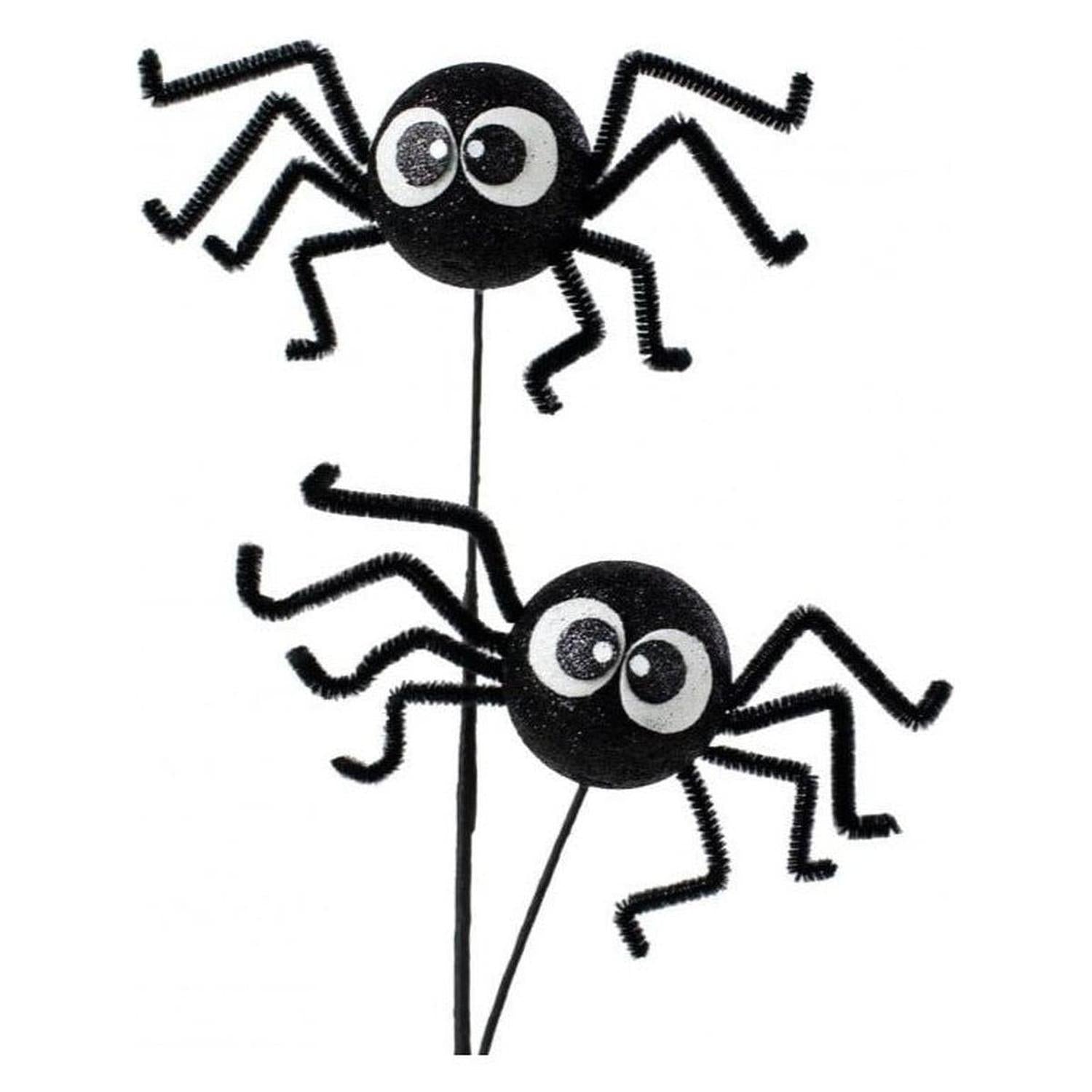 21" Silly Spider Spray: Black