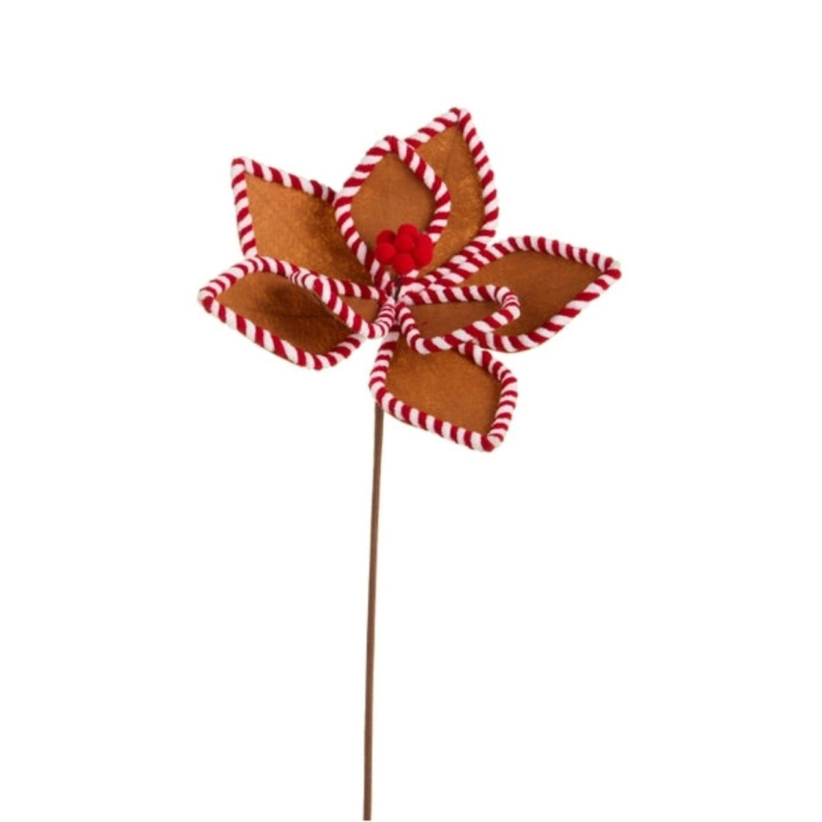 Shop For 21in Gingerbread and Peppermint Poinsettias