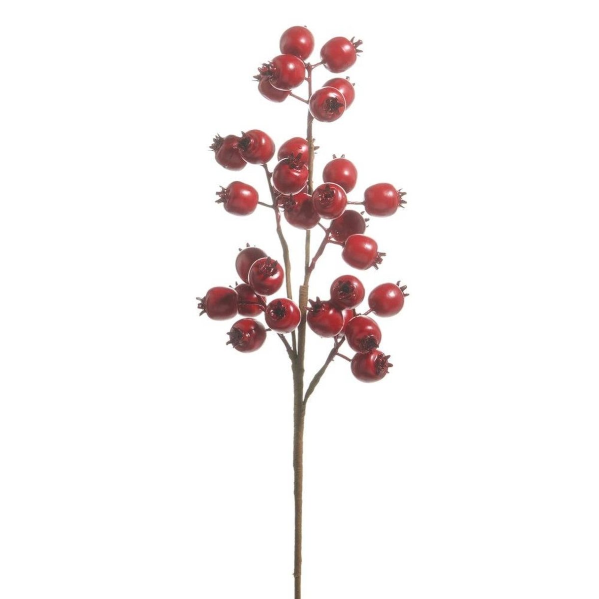 Shop For 21in Matte Red Berry Pod Spray