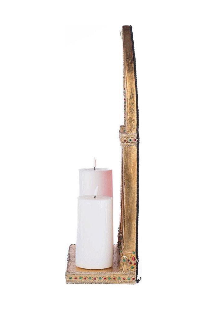 Shop For 22" Christmas Castle Pillar Candle Holder