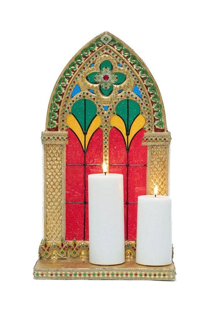 Shop For 22" Christmas Castle Pillar Candle Holder