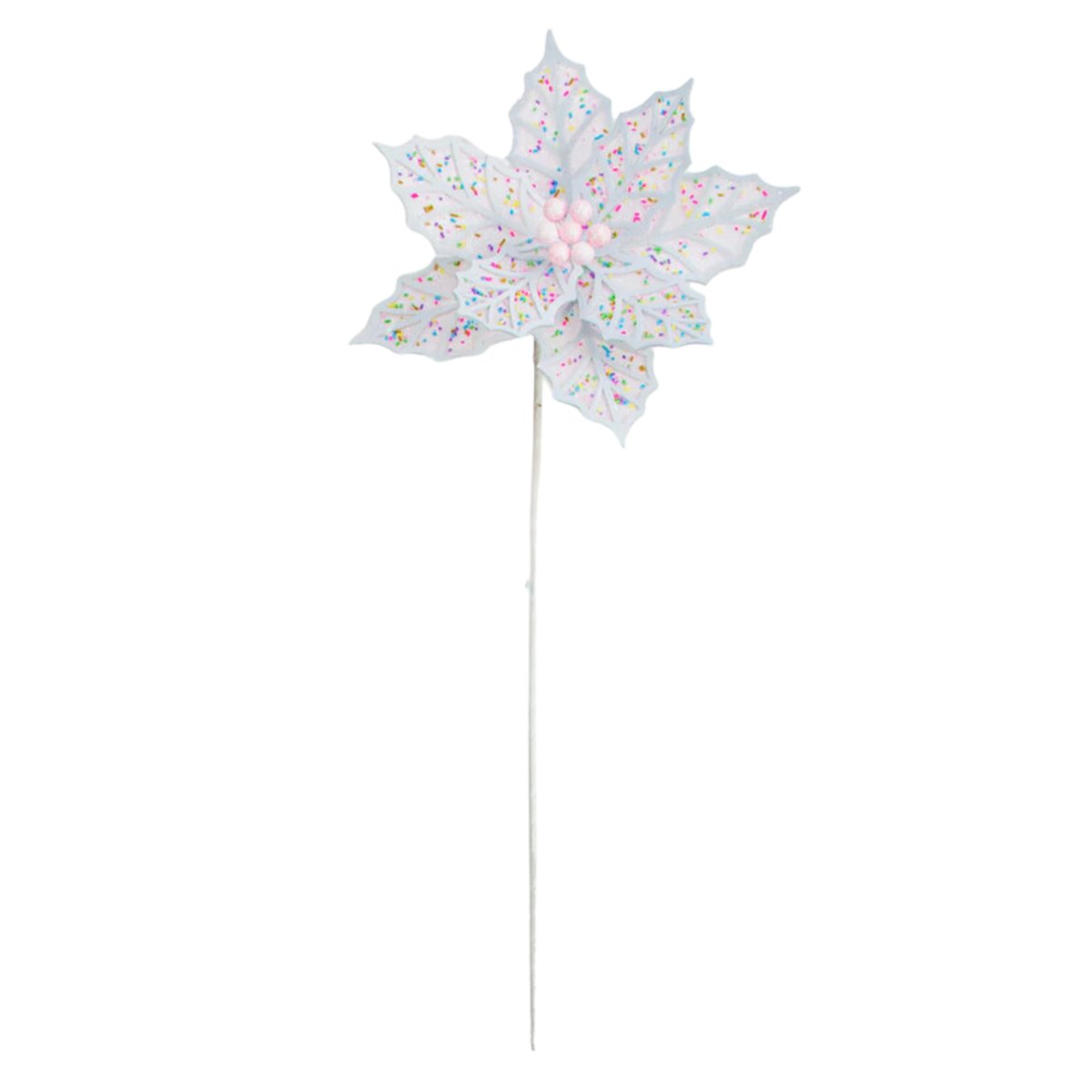 Shop For 22" Confetti Poinsettia Stem