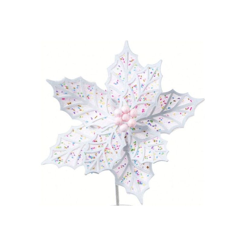 Shop For 22" Confetti Poinsettia Stem