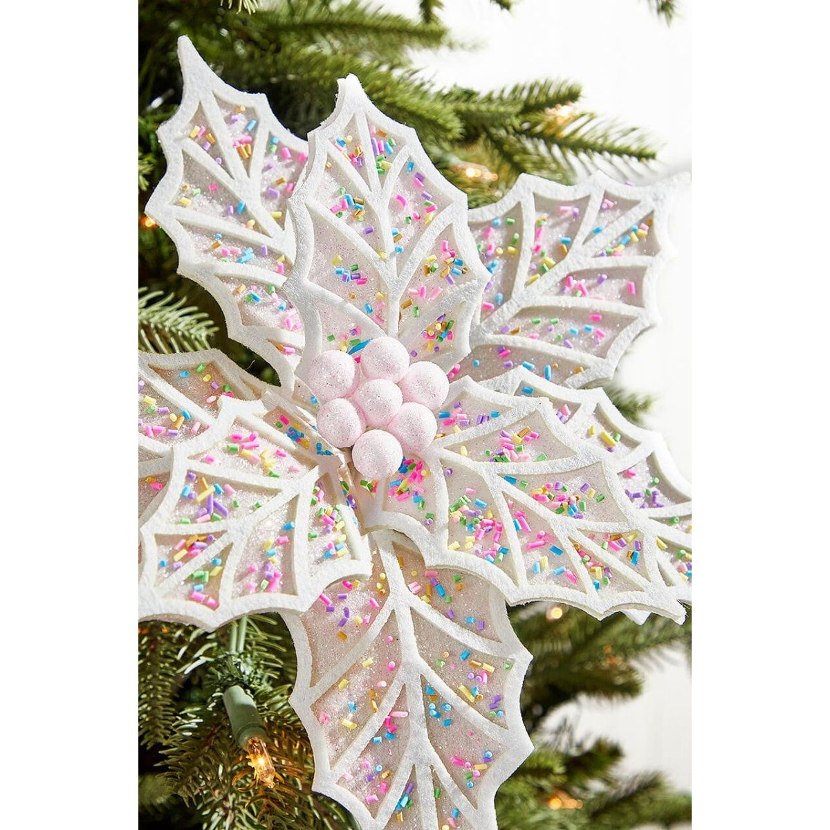 Shop For 22" Confetti Poinsettia Stem