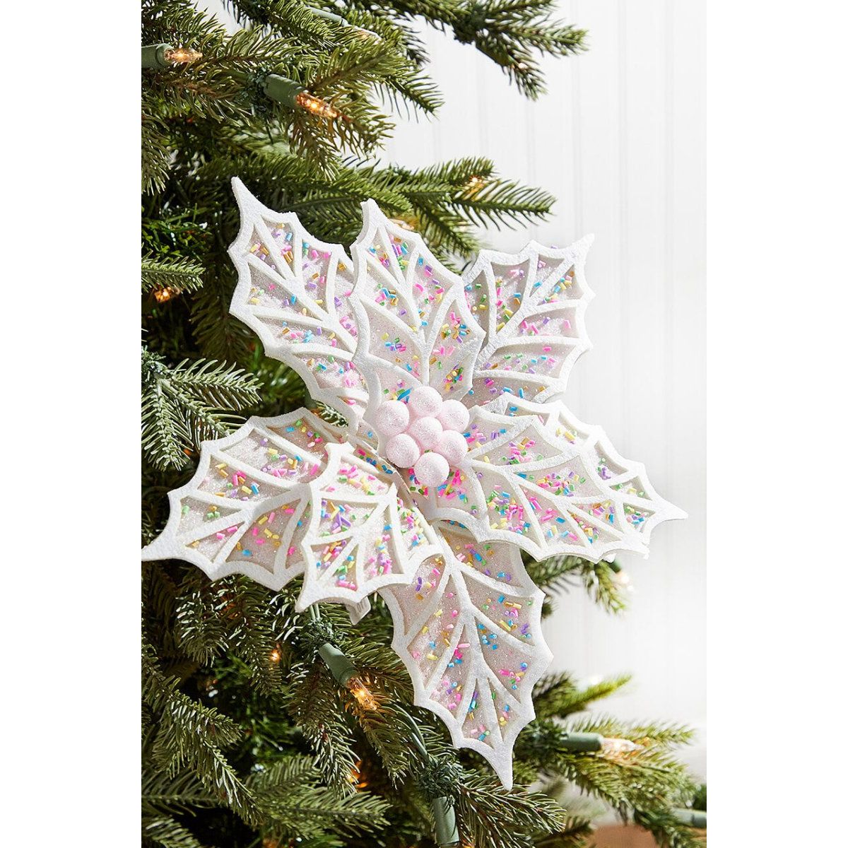 Shop For 22" Confetti Poinsettia Stem