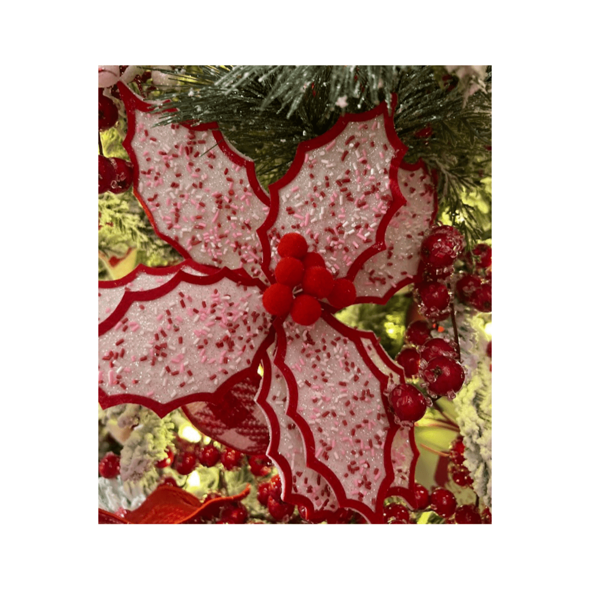 Shop For 22" Confetti Poinsettia Stem: Red