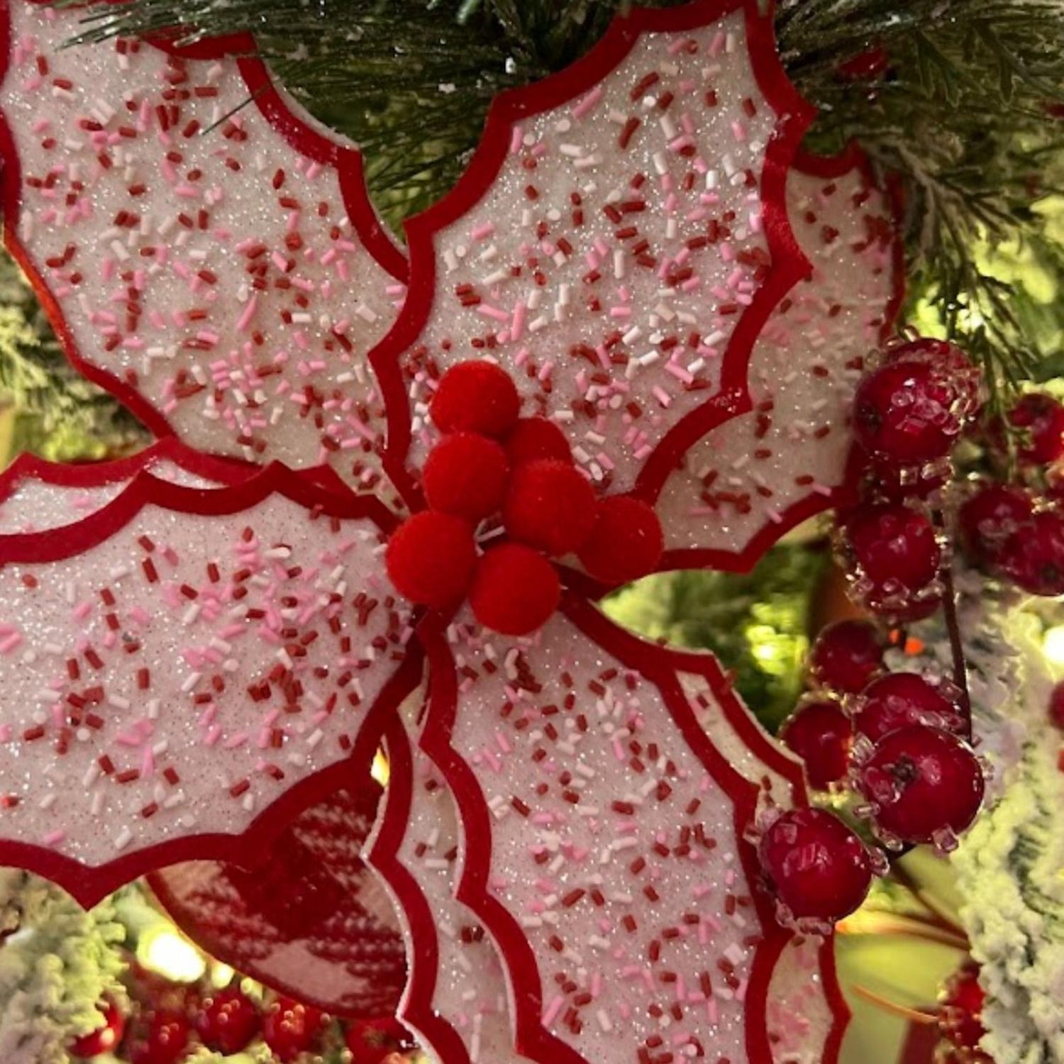 Shop For 22" Confetti Poinsettia Stem: Red