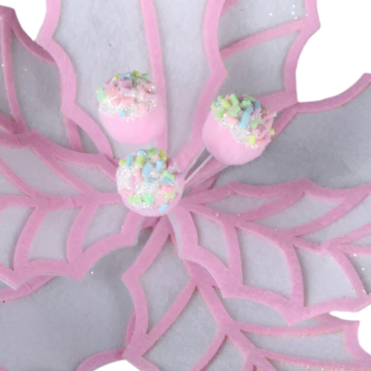 Shop For 22" Confetti Poinsettia Stem: White/Pink