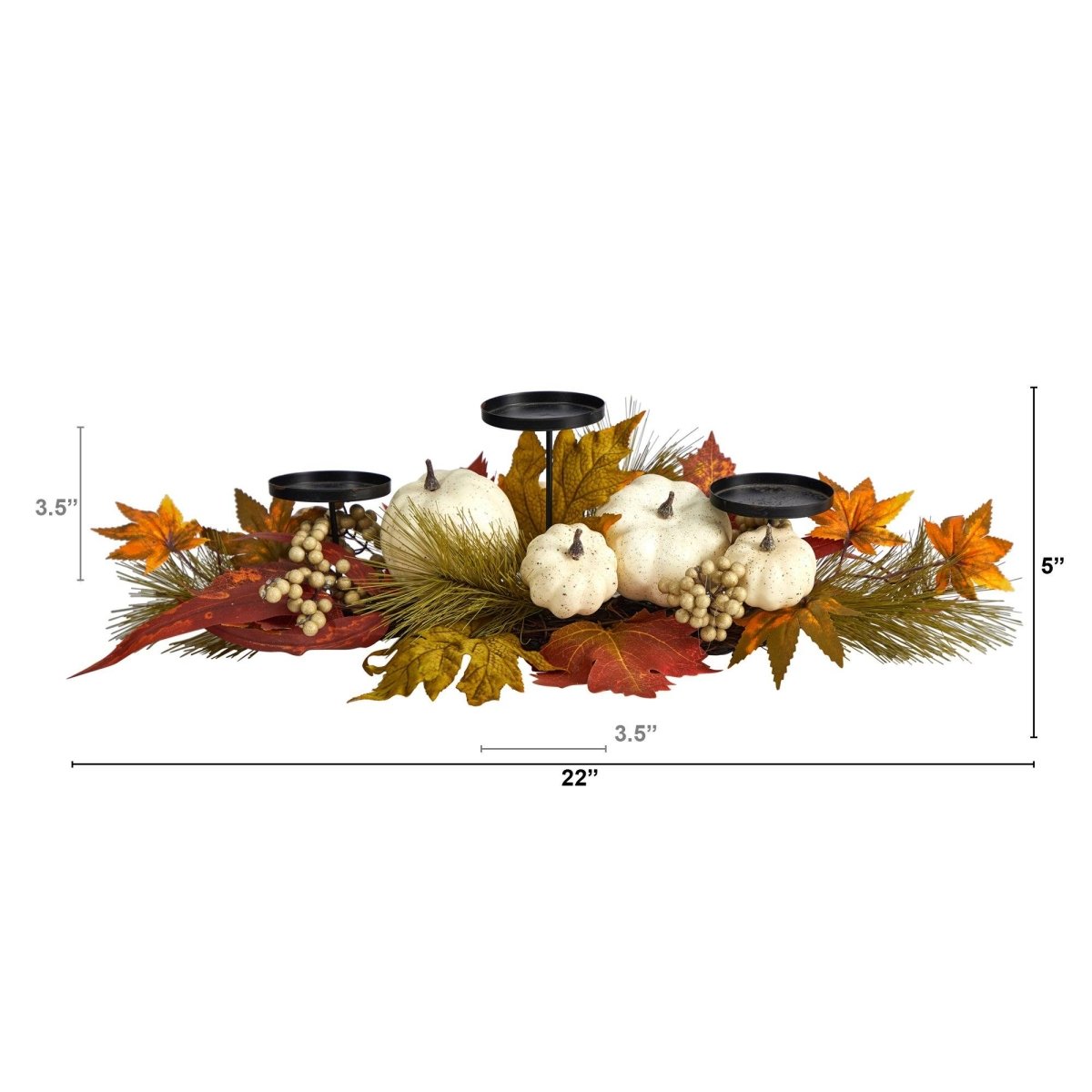 Shop For 22” Fall Pumpkin and Maple Leaf Autumn Candelabrum