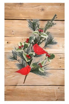 Shop For 22" Frosted Cardinals Holly Spray